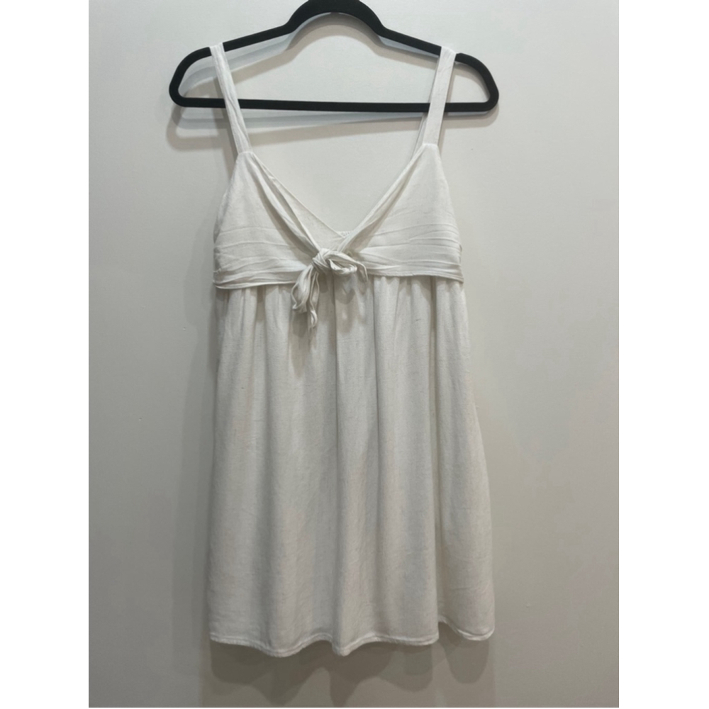 HYFVE Babydoll Dress Large Linen Blend Cream Minimalist Clean Girl Beachy